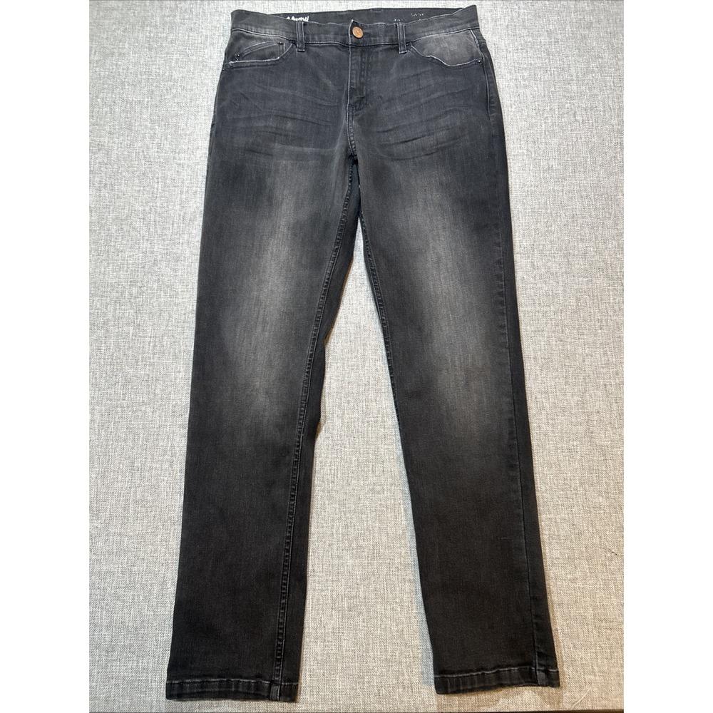 Mugsy Mags Men's Jeans Black Denim Stretch Straight Leg Size 32x31 Charcoal